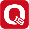 Rotes Logo von Q19